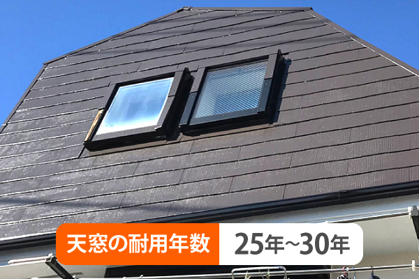 天窓の耐用年数は25年~30年